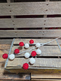 27" Red and White Ball Spray