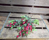 11" Flocked Berry Stem