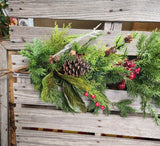 5' Pine Berry Twig Cone Garland