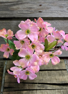 20" Pink Silk Dogwood Bush x11