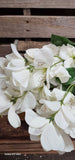 22" White Silk Alstromaria Bush x9 Stems