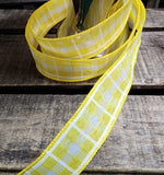 1.5" Yellow Wired Plaid 50Yd Roll