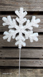 20" Styrofoam Glitter Snowflake on a Pick