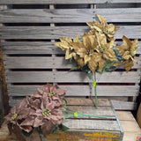 20" Poinsettia Bush Chocolate or Tan
