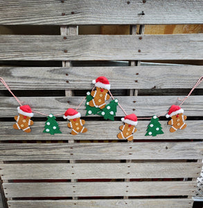 45" Felt Gingerbread Garland