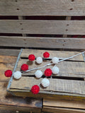 27" Red and White Ball Spray