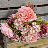 Peony Hydrangea Dahlia Silk Bush