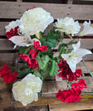 20" Peony Hydrangea Lily Bush