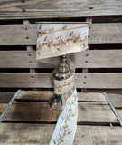 2.5" Beige and White Magnolia Wired Ribbon 50 yd Roll