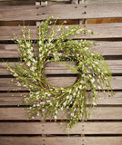 24" White Paper Flower Wreath