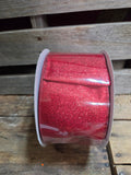 4" Wired Glitter Ribbon 50Yd Roll