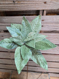 24" Velvet Wired Poinsettia Stem