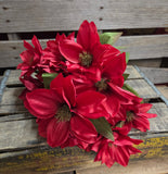 18" Burgundy Dahlia Bush