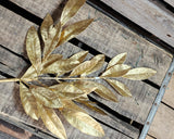 18" Gold Pvc Bay Leaf Stem