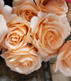 17" Silk Lillian Open Rose x 12 Heads