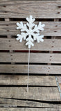 20" Styrofoam Glitter Snowflake on a Pick