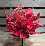 20" Red Magnolia Leaf Bush