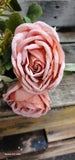 19" Silk Garden Rose Bush x9 stems