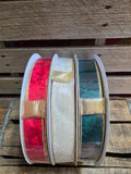 1.5" Wired Crushed Velvet With Gold Backing 50 yd Rolls