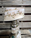 2.5" Beige and White Magnolia Wired Ribbon 50 yd Roll