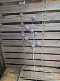 29" Black and White Harlequin Ball Stem