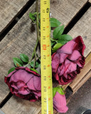 21" Burgundy Rose Stem