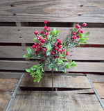 11" Flocked Berry Stem