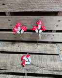 Tiny Mushroom Clusters set of 3