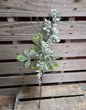 21" Flocked Greenery Berry Stem