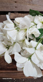 22" White Silk Alstromaria Bush x9 Stems