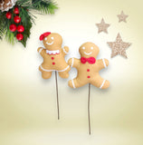 6" Gingerbread Men Felt Picks Set of 2