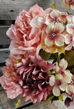 Peony Hydrangea Dahlia Silk Bush