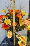 30" Silk Fall Yellow and Orange Bush x38