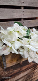 22" White Silk Alstromaria Bush x9 Stems