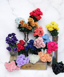 17" Silk Lillian Open Rose x 12 Heads