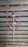 32" Red White Green Candyland Candy Cane and Tree Stem