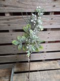 21" Flocked Greenery Berry Stem