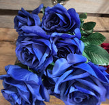 17" Silk Lillian Open Rose x 12 Heads