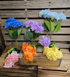 18" Real Feel Hydrangea Bush w/ 5 Heads