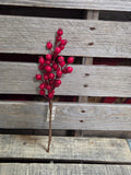 12" Red Berry Stem