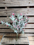 18" Frosted Holly Bush