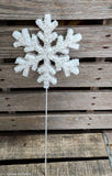 20" Styrofoam Glitter Snowflake on a Pick