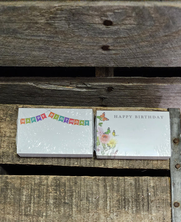 Happy birthday Enclosure Cards pk 50