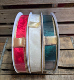 1.5" Wired Crushed Velvet With Gold Backing 50 yd Rolls