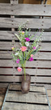 26" Handwrapped Poppy Fern Stem Purple and Pink