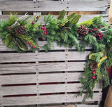 5' Pine Berry Twig Cone Garland