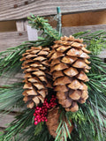 28" Mixed Pine Teardrop with Large Pine Cones