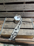 2.5" Beige Linen with Musical Notes Wired Ribbon 10yd Roll