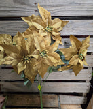 20" Poinsettia Bush Chocolate or Tan