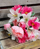 21" Lily Peony Gerbera Daisy Bush